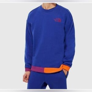The North Face Purple Blue Multi 92 Rage Retro Collection Sweatshirt EUC M #1393